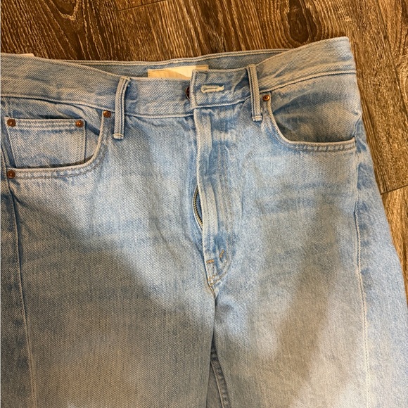 MOTHER Denim Jeans with Multicolor Rivet Accents - Light Blue - Picture 9 of 9